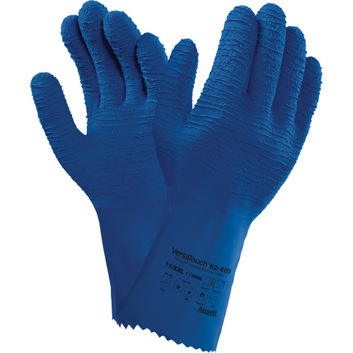 Alphatec&reg; 62-401 Gloves, Size 7, 12.6" L, Rubber Latex, Cotton Inner Lining Helyx Safety & Industrial Supplies