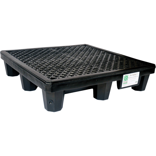 Ultra-Spill Pallet mod&egrave;le &eacute;conomique, 4 barils, Capacit&eacute; de d&eacute;versement 66 gal. US, 53" x 53" x 11,8" Helyx Safety & Industrial Supplies