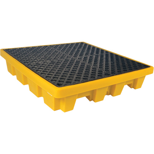 4-Drum Nestable Ultra-Spill Pallet&reg;, 66 US gal. Spill Capacity, 51" x 51" x 10" Helyx Safety & Industrial Supplies