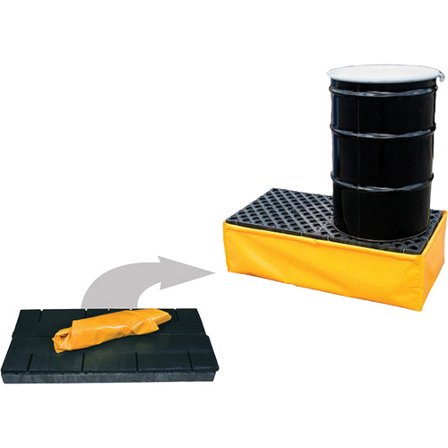 2-Drum Flexible Ultra-Spill Pallet&reg;, 66 US gal. Spill Capacity, 48" x 24" x 14" Helyx Safety & Industrial Supplies