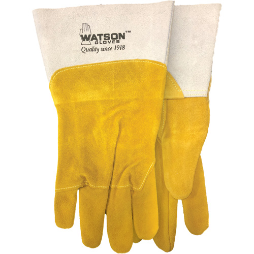 Gants de soudure robustes, Cuir fleur de ch&egrave;vre/Cuir de vache refendu, Taille Moyen Helyx Safety & Industrial Supplies