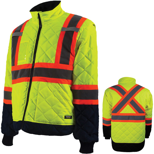 Freezer Jacket, Polyester, High Visibility Orange, Large Helyx Safety & Industrial Supplies