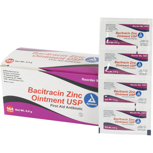 Efcom Limited Bacitracin Zinc First Aid Packets, Ointment, Antibiotic Helyx Safety & Industrial Supplies