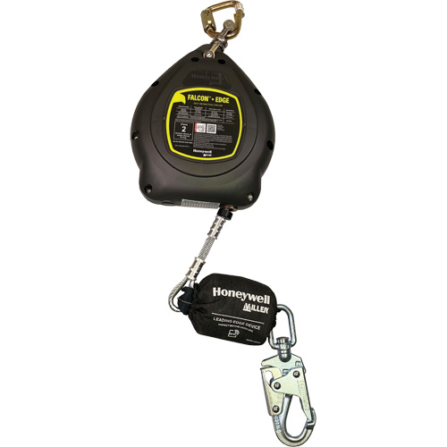 Cordage de s&eacute;curit&eacute; autor&eacute;tractable Falcon + Edge, 20', Acier galvanis&eacute;, Pivotant Helyx Safety & Industrial Supplies