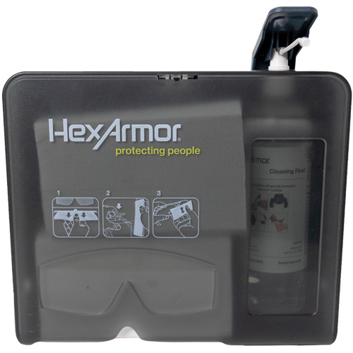 Wall Mounted Eyewear Cleaning Station, Metal, 11.8" L x 10.4" H Helyx Safety & Industrial Supplies