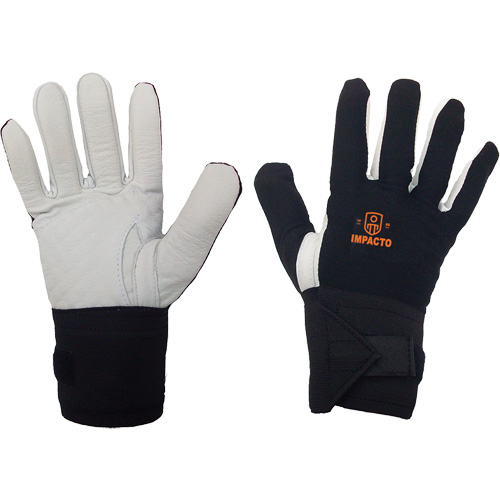 Gant r&eacute;sistant &agrave; limpact pour droitier, 7/Petit, Paume en Cuir fleur, Poignet &eacute;lastique Helyx Safety & Industrial Supplies