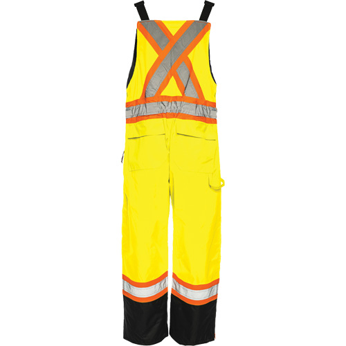 TO1 Winter Traffic Overalls, Polyester, Small, Black/High Visibility Lime-Yellow Helyx Safety & Industrial Supplies