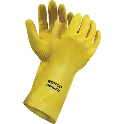 Gants r&eacute;utilisables Dura-Fit , Taille Petit/7, 12" lo, Latex, Doublure en Ouat&eacute;e, 20 mils Helyx Safety & Industrial Supplies