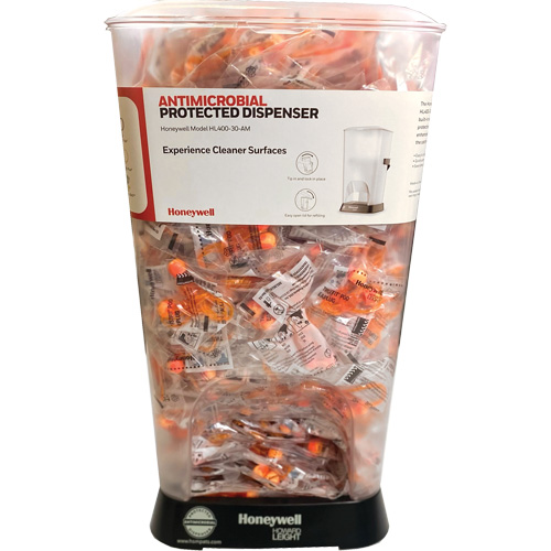 Distributeur de bouchons doreille filaires HL400 AM avec boîte de bouchons doreille TF-30 Helyx Safety & Industrial Supplies