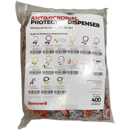 QD30 Earplugs Refill for HL400 Dispenser, Bulk - Polybag, Corded Helyx Safety & Industrial Supplies