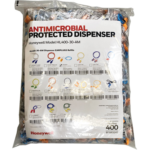 FF-30 Earplugs Refill for HL400 Dispenser, Bulk - Polybag, Corded Helyx Safety & Industrial Supplies