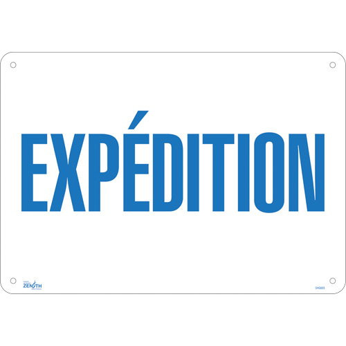 "Exp&eacute;dition" Sign, 14" x 20", Aluminum, French Helyx Safety & Industrial Supplies