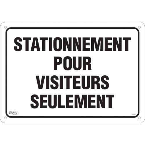 Enseigne  Stationnement pour visiteurs , 14" x 20", Aluminium, Français Helyx Safety & Industrial Supplies