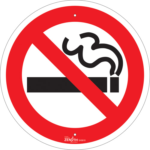 Enseigne de s&eacute;curit&eacute; conforme &agrave; la CSA - No Smoking, 12" x 12", Aluminium, Pictogramme Helyx Safety & Industrial Supplies