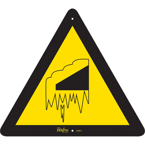 Falling Snow/Ice CSA Standard Safety Sign, 12" x 12", Aluminum, Pictogram Helyx Safety & Industrial Supplies