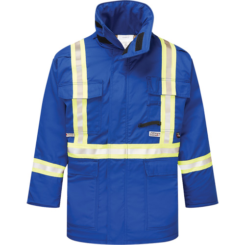 Avenger 9 oz. Flame Resistant Insulated Parka, Large, Royal Blue Helyx Safety & Industrial Supplies