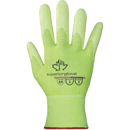 S21TXUGFN High-Visibility Cut-Resistant Gloves, Size 5/2X-Small, 21 Gauge, Nitrile Coated, TenActiv Shell, ASTM ANSI Level A9 Helyx Safety & Industrial Supplies