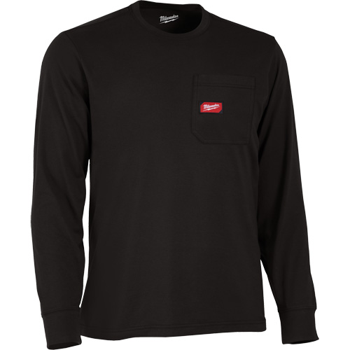 Gridiron Long-Sleeved Pocket-T-Shirt, Men's, Small, Black Helyx Safety & Industrial Supplies