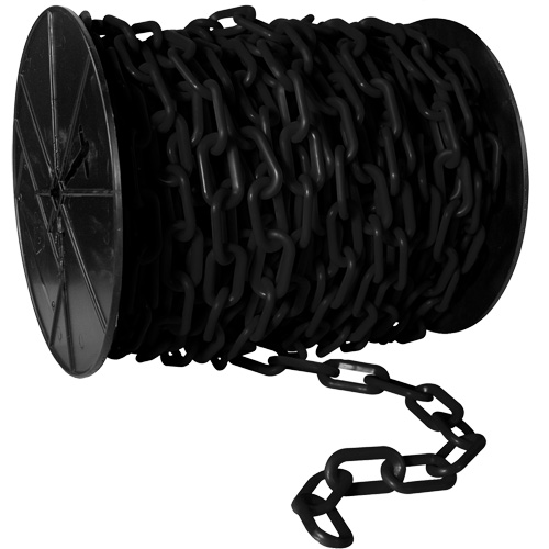 Chaîne de s&eacute;curit&eacute; en plastique robuste, Blanc, Maillon de 2", 100' de long Helyx Safety & Industrial Supplies