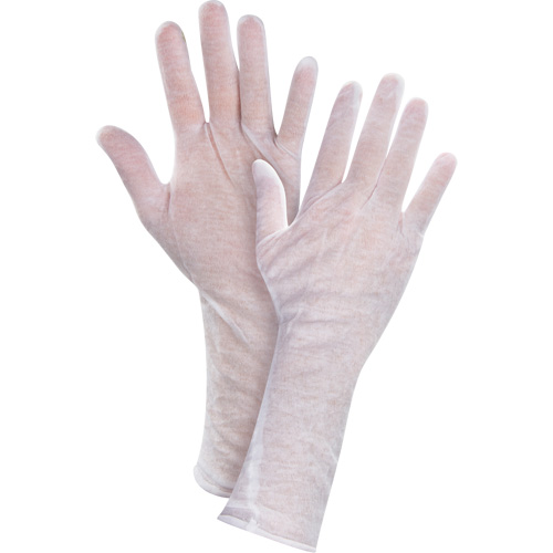 Gants d'inspection l&eacute;gers, Poly/coton, Poignet &agrave; ourlet, Hommes Helyx Safety & Industrial Supplies