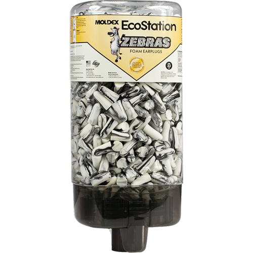 Distributeur de bouchons d'oreilles EcoStation avec des bouchons d'oreilles Zebras Helyx Safety & Industrial Supplies
