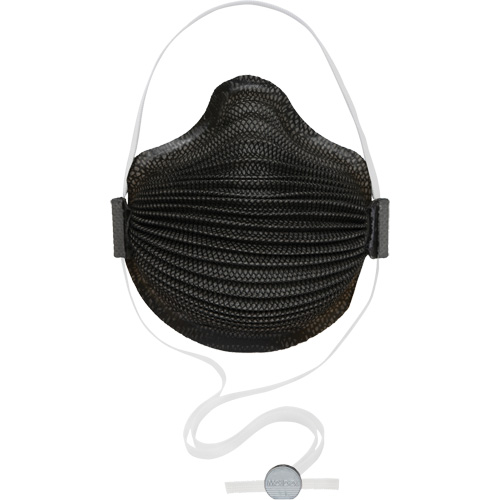 AirWave M Series Black Disposable Masks with SmartStrap&reg; & Nose Flange, N95, NIOSH Certified, Medium/Large Helyx Safety & Industrial Supplies