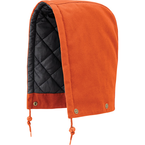539 Hood for Quilted Safety Parka, Bomber or Coverall, Orange, Cotton Helyx Safety & Industrial Supplies