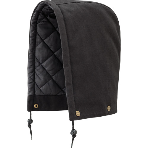 538BK Hood for Quilted Safety Parka, Bomber or Coverall, Black, Cotton Helyx Safety & Industrial Supplies