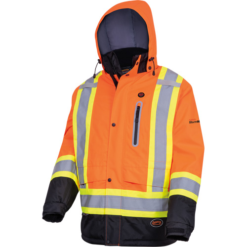 5407 Waterproof Insulated Heated Safety Jacket, Men's, Small, High-Visibility Orange Helyx Safety & Industrial Supplies