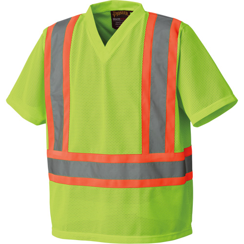 5993P Mesh Safety T-Shirt, Polyester, Small, High Visibility Lime-Yellow Helyx Safety & Industrial Supplies