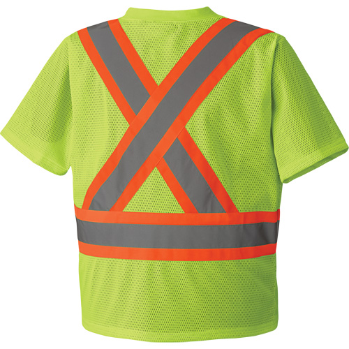 5993P Mesh Safety T-Shirt, Polyester, Small, High Visibility Lime-Yellow Helyx Safety & Industrial Supplies