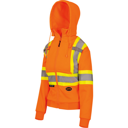 6924W Chandail &agrave; capuchon en molleton avec fermeture &agrave; glissi&egrave;re, Polyester, T-petit, Orange haute visibilit&eacute; Helyx Safety & Industrial Supplies