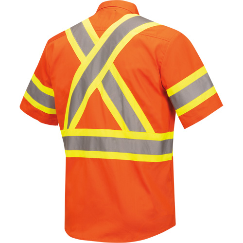 4442 Ultra Cool Short-Sleeved Safety Shirt, Cotton, Small, High Visibility Orange Helyx Safety & Industrial Supplies