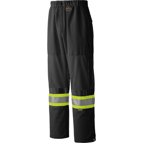 6003BKP Pantalon de s&eacute;curit&eacute; routi&egrave;re, Polyester, Petit, Noir Helyx Safety & Industrial Supplies