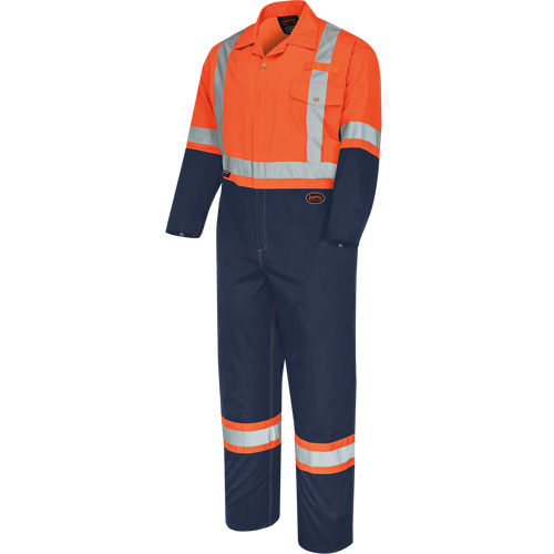 5514BBT Combinaison de s&eacute;curit&eacute; 2 tons avec fermeture &agrave; glissi&egrave;re, 40 (grand taille), Orange haute visibilit&eacute;/Bleu marin Helyx Safety & Industrial Supplies