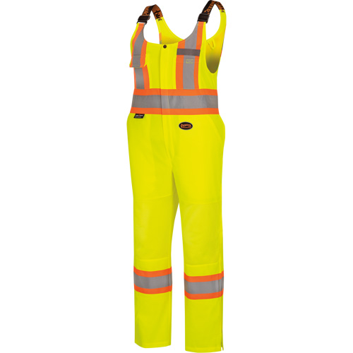 6000W Women's High-Visibility Traffic Safety Overalls, Polyester, X-Small, High Visibility Lime-Yellow Helyx Safety & Industrial Supplies