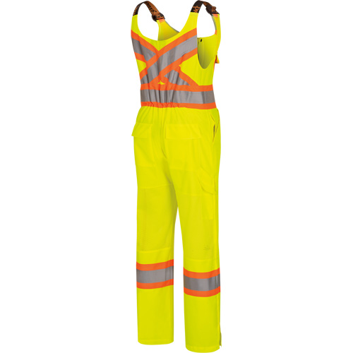 6000W Women's High-Visibility Traffic Safety Overalls, Polyester, X-Small, High Visibility Lime-Yellow Helyx Safety & Industrial Supplies