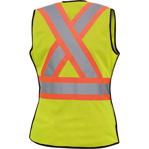 489 Veste de s&eacute;curit&eacute; d&eacute;tachable haute visibilit&eacute;, Jaune lime haute visibilit&eacute;, T-petit, Polyester Helyx Safety & Industrial Supplies