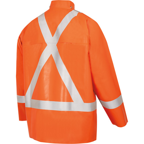 5990J Super Heavy-Duty FR/Arc Resistant Safety Rain Jacket, Small, High Visibility Orange, 11 cal/cm² Helyx Safety & Industrial Supplies