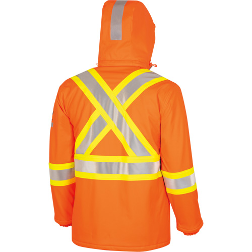 5884 Flash-Gard&reg; FR/Arc-Rated Waterproof Jacket with Hood, Small, High Visibility Orange, 51 cal/cm² Helyx Safety & Industrial Supplies