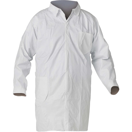 KleenGuard A40 Lab Coat, Large, White Helyx Safety & Industrial Supplies