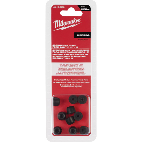 Ensemble d'embouts moyens pour bouchons d'oreilles de chantier Helyx Safety & Industrial Supplies