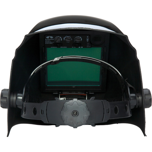 Casque de soudeur autonoircissant Leadhead, 3,8" lo x 3,4" la Champ de vision, Teinte 9 - 13, Noir Helyx Safety & Industrial Supplies