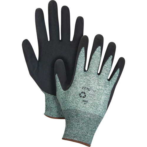 Eco-Friendly Crinkle Grip Coated Gloves, 9, Foam Latex Coating, 15 Gauge, Nylon/RPET Shell Helyx Safety & Industrial Supplies