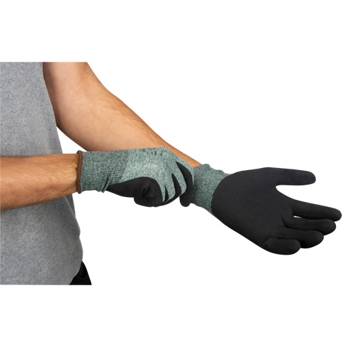 Eco-Friendly Crinkle Grip Coated Gloves, 9, Foam Latex Coating, 15 Gauge, Nylon/RPET Shell Helyx Safety & Industrial Supplies