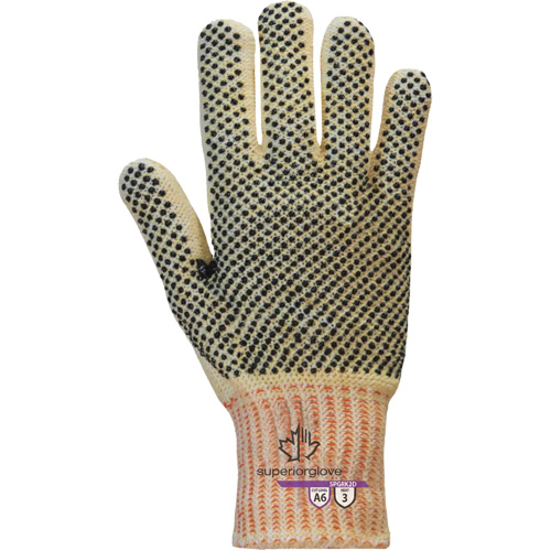 Gants r&eacute;sistants &agrave; la coupe Contender SPGRK2D, Taille Petit, Calibre 7, Rev&ecirc;tement PVC, Enveloppe en Kevlar/Fil technique, ASTM ANSI niveau A6 Helyx Safety & Industrial Supplies