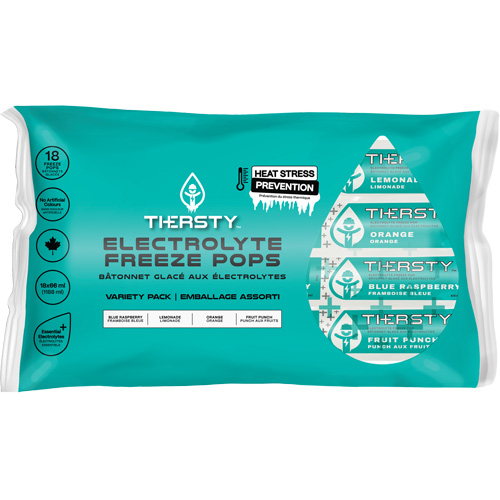 B&acirc;tonnets gel&eacute;s de boisson hydratante, Gel&eacute;, Saveurs vari&eacute;es Helyx Safety & Industrial Supplies