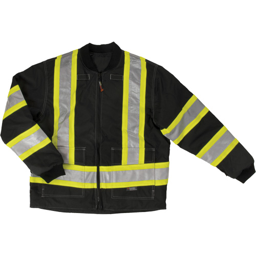 Manteau de s&eacute;curit&eacute; 4-en-1 en tissu ind&eacute;chirable, Polyester, Noir, Petit Helyx Safety & Industrial Supplies