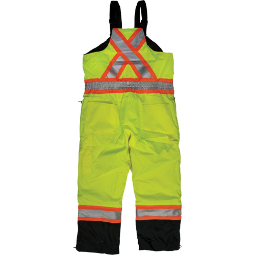 Ripstop Insulated Safety Bib Overall, Polyester, X-Small, High Visibility Lime-Yellow Helyx Safety & Industrial Supplies