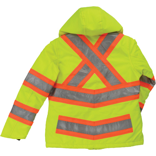 Womens Insulated Flex Safety Jacket, Polyester, High Visibility Lime-Yellow, Large Helyx Safety & Industrial Supplies